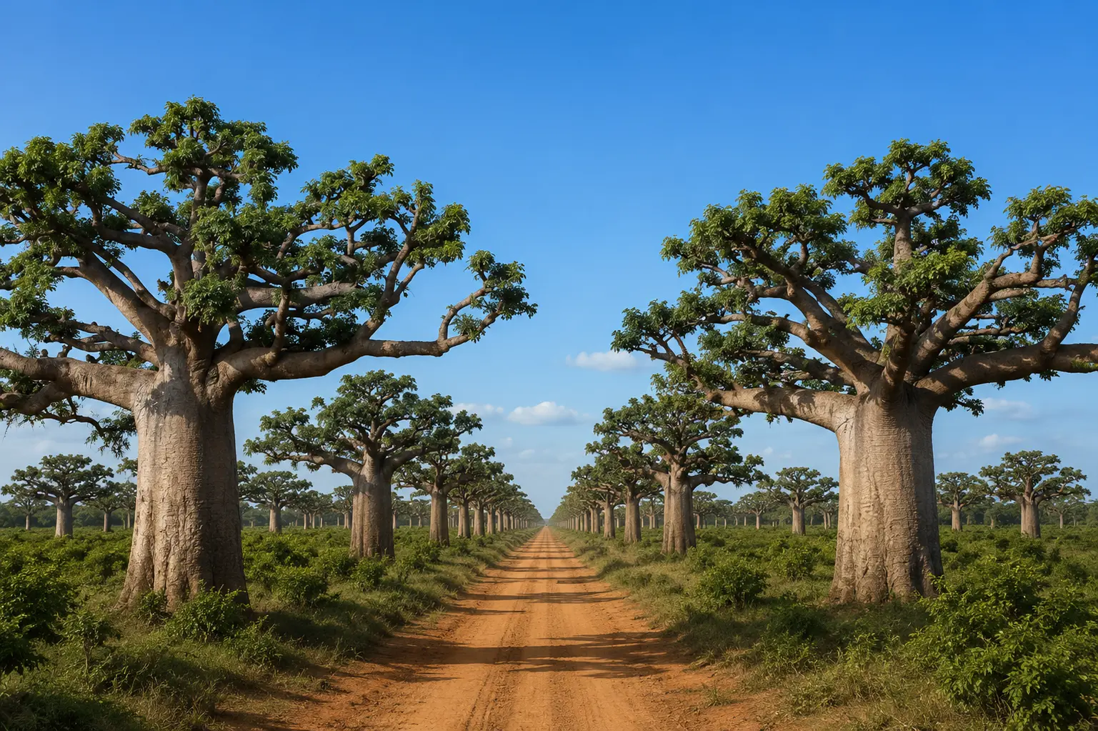 Allée de baobabs au Sénégal